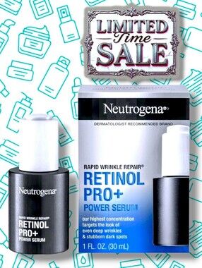 NIB Neutrogena Retinol Pro+ Power Serum for Rapid Wrinkle Repair 1 fl oz (30ml)